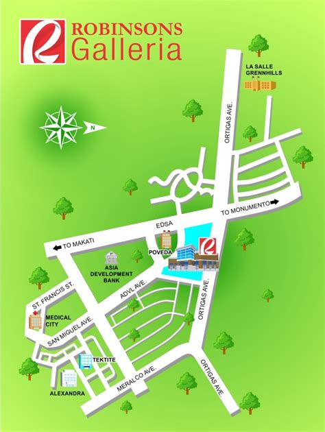 robinsons galleria map.
